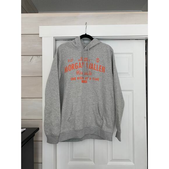 Morgan Wallen official merchandise gray irange sweatshirt hoodie Knoxville UT - Picture 2 of 8